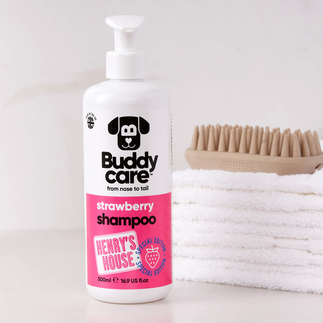 Buddy Care Dog Shampoo - Strawberry - 500ml / 16.9 fl oz