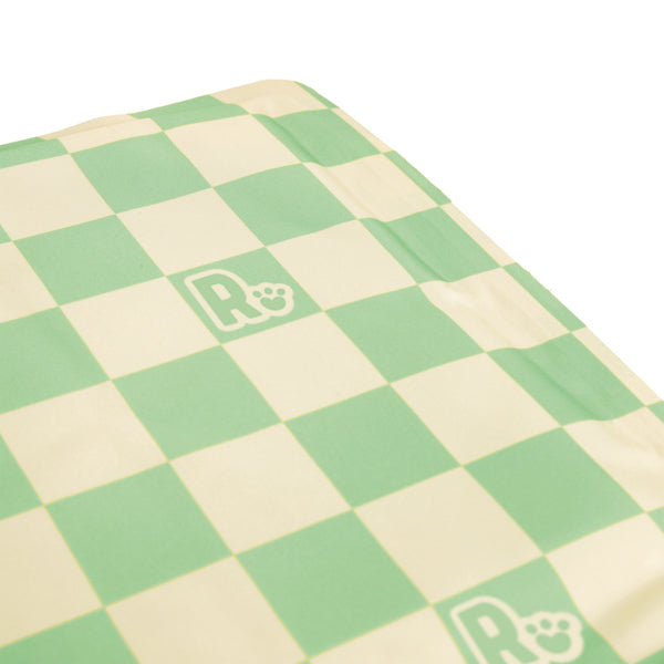 Green Checkered Cool Mat - Medium