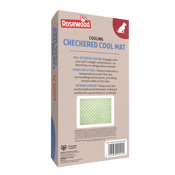 Green Checkered Cool Mat - Medium