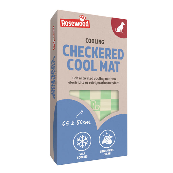 Green Checkered Cool Mat - Medium