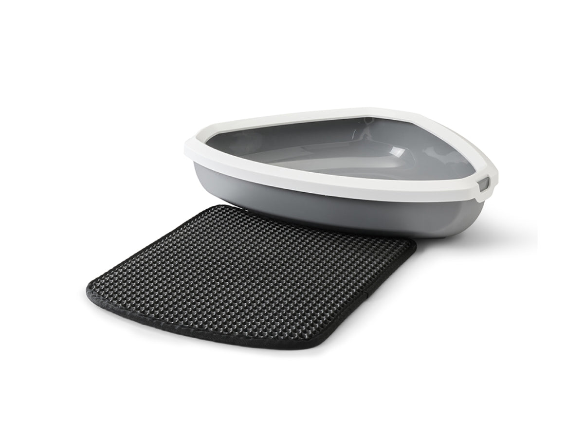 Savic Nestor Corner & Rincon Cat Litter Catcher Mat - black