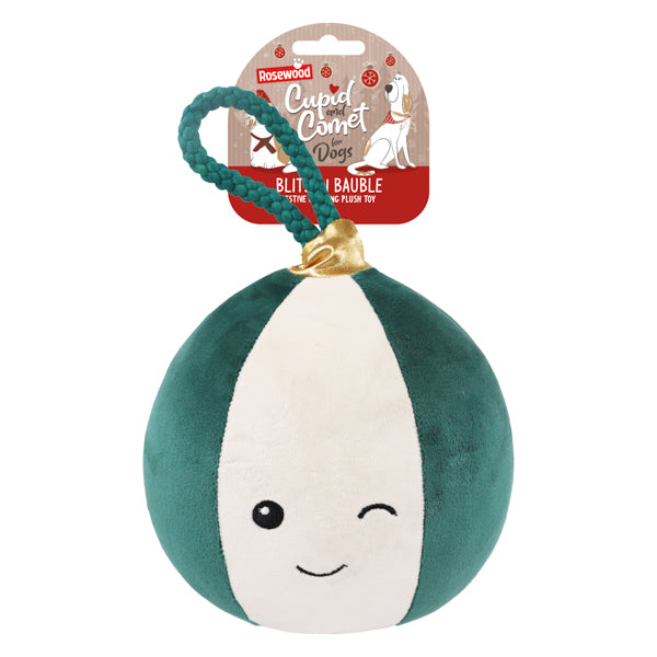 Rosewood Blitzen Bauble Plush Christmas Dog Toy