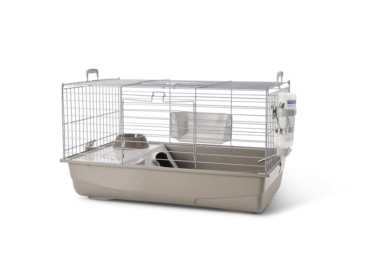 Savic Nero 2 De Luxe Small Animal Cage - silver-warm grey