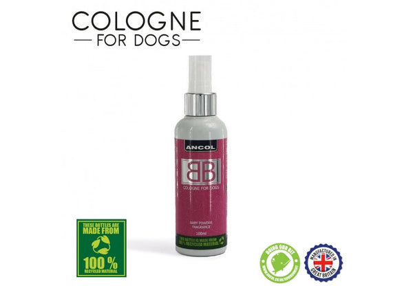 Ancol BB Baby Powder Scented Dog Cologne Grooming Spray 100ml