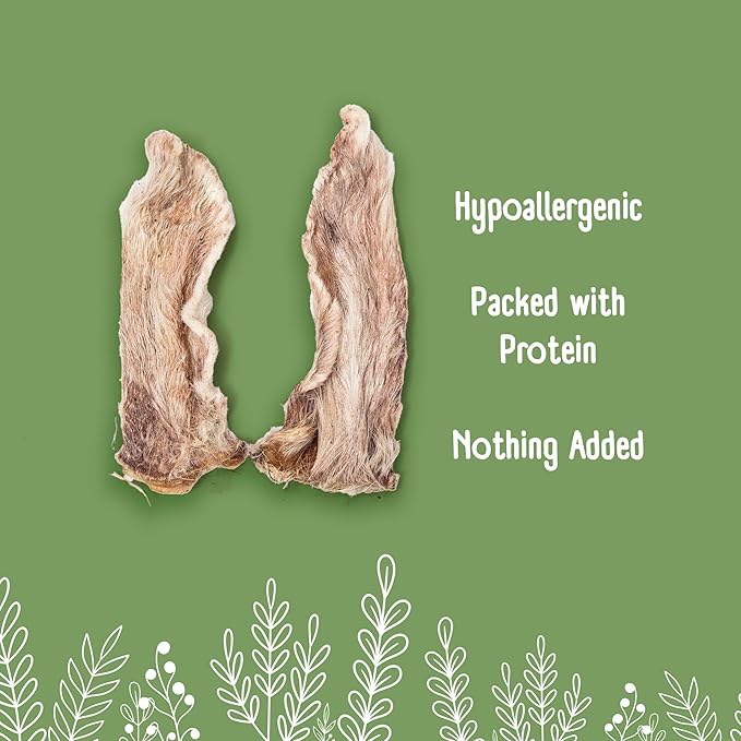 Pure & Natural Rabbit Ear With Hair 5kg