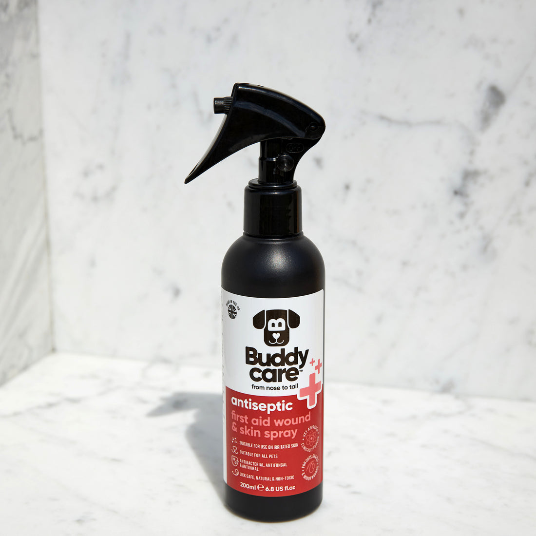 Buddy Care Pet Antiseptic First Aid Wound & Skin Spray - 200ml / 6.76 fl oz
