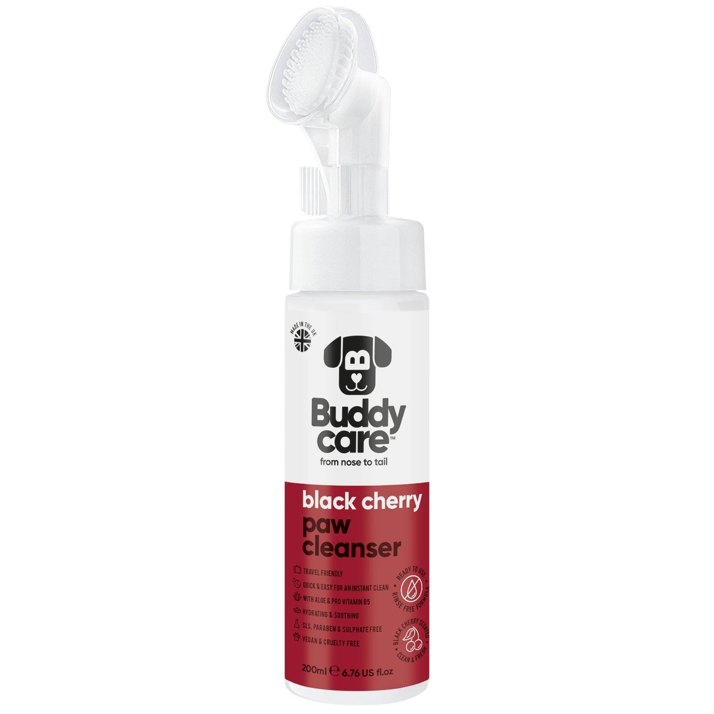 Paw Cleanser with Applicator - Black Cherry - 200ml