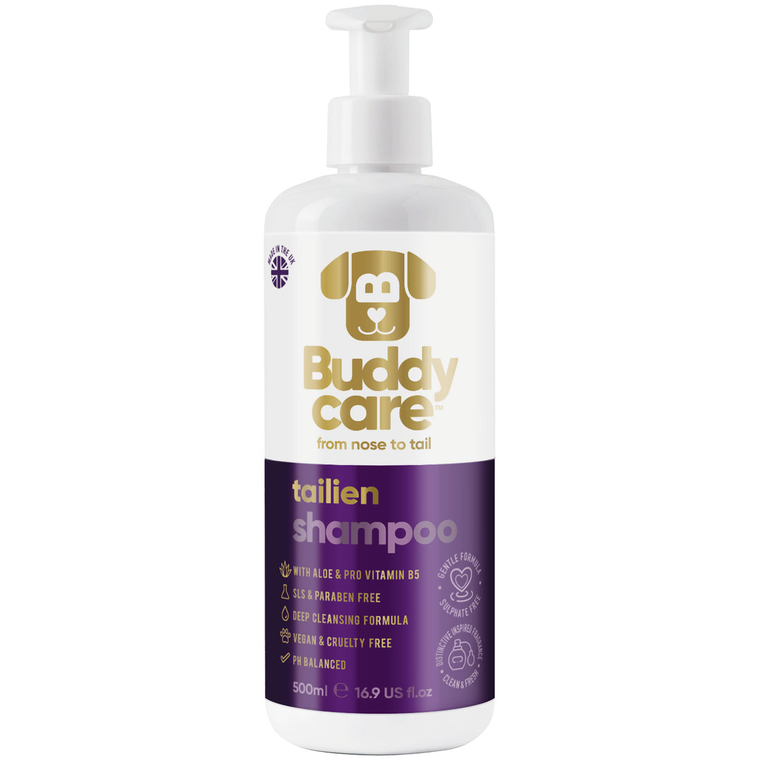 Buddy Care Dog Shampoo - Tailien - 500ml / 16.9 fl oz