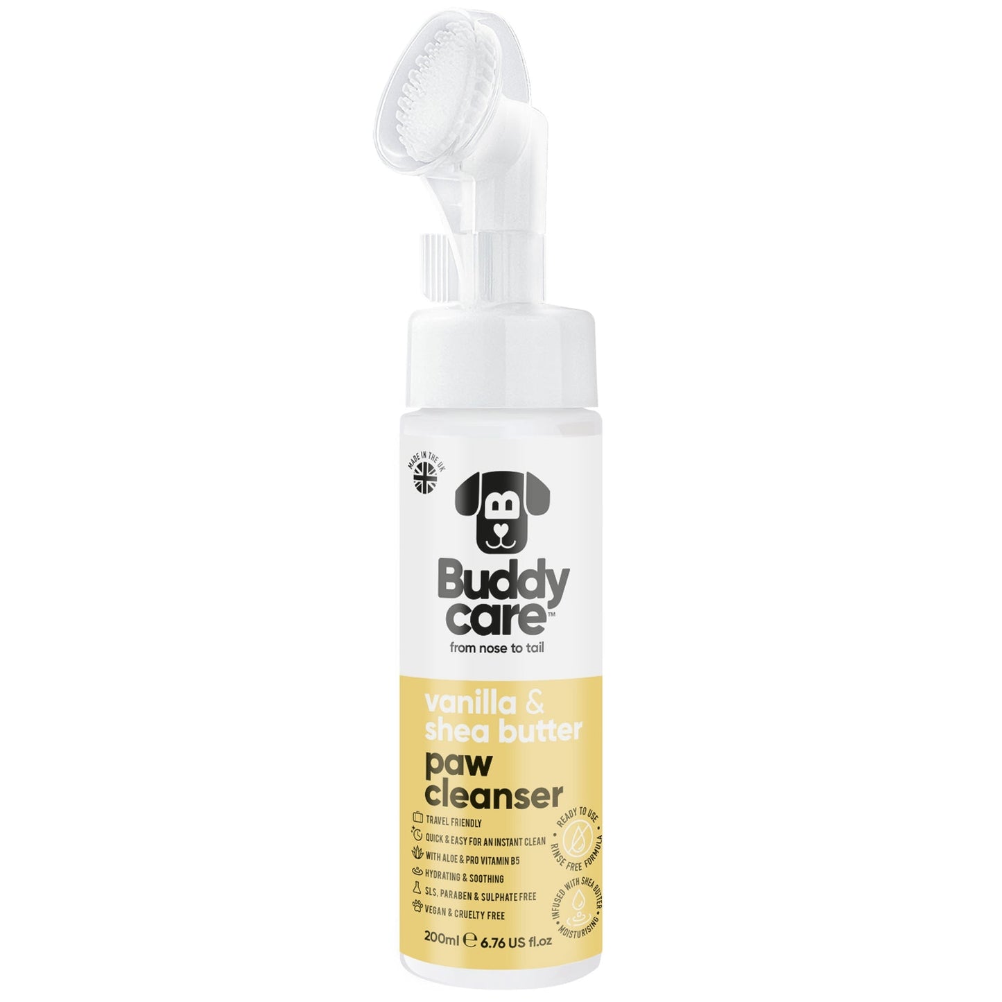 Paw Cleanser with Applicator - Vanilla & Shea Butter - 200ml