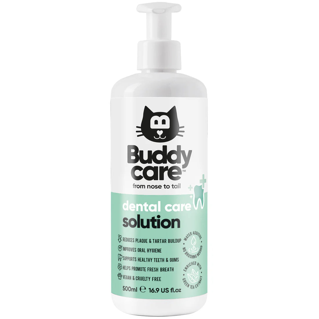 BuddyCare Dental Solution - Cat - 500ml / 16.9 fl oz