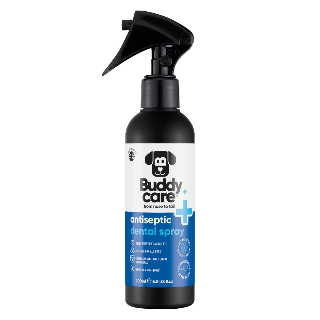 Buddy Care Pet Antiseptic Dental Spray - 200ml / 6.76 fl oz