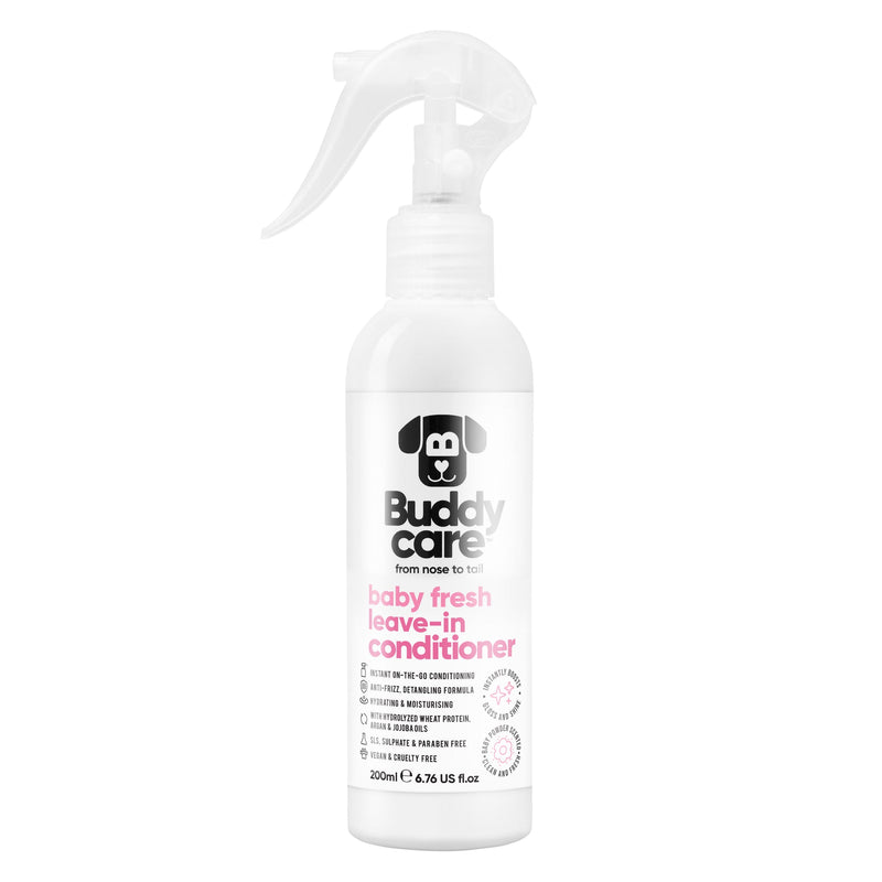 Buddycare Dog Leave-In Conditioner - Baby Fresh - 200ml / 6.76 fl oz