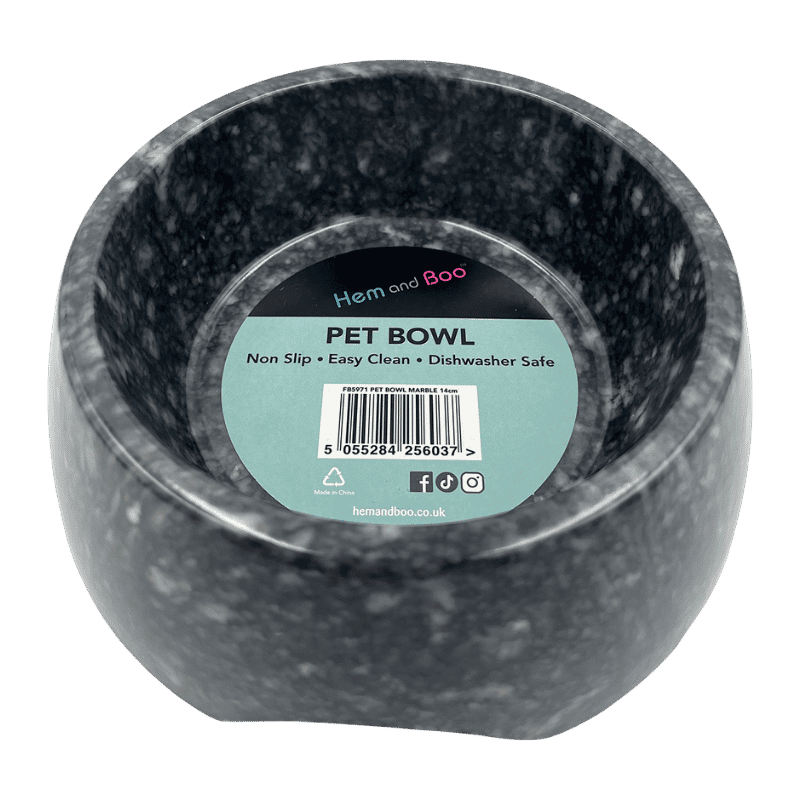Hem&Boo Easy Clean Pet Bowl Marble 18cm