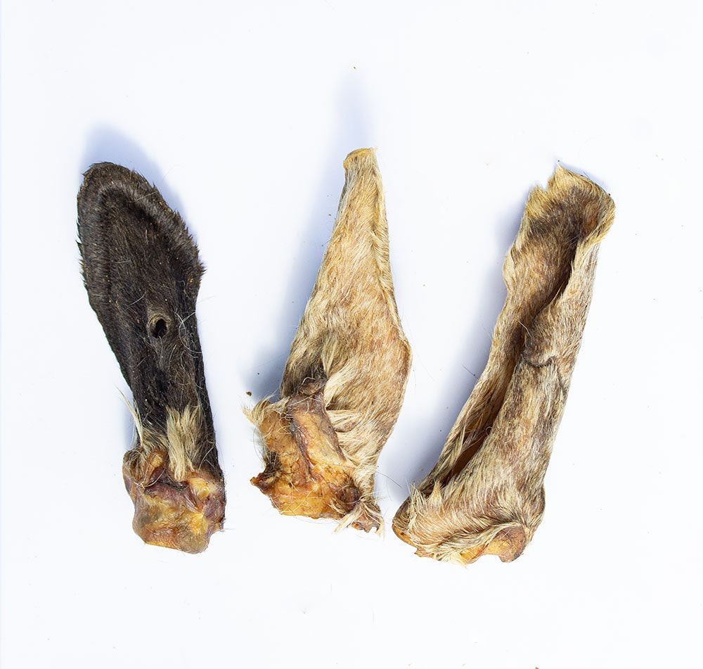 Pure & Natural Goat Ear With Hair 3pk