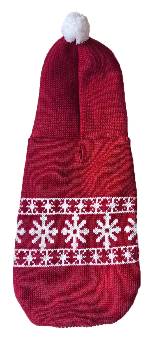 Santa Hoodie Dark Red Large