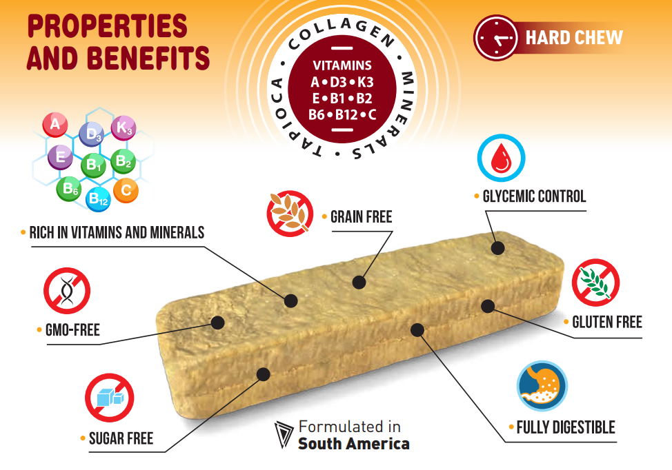 Chewllagen BAR 3 Pk Peanut Butter Small