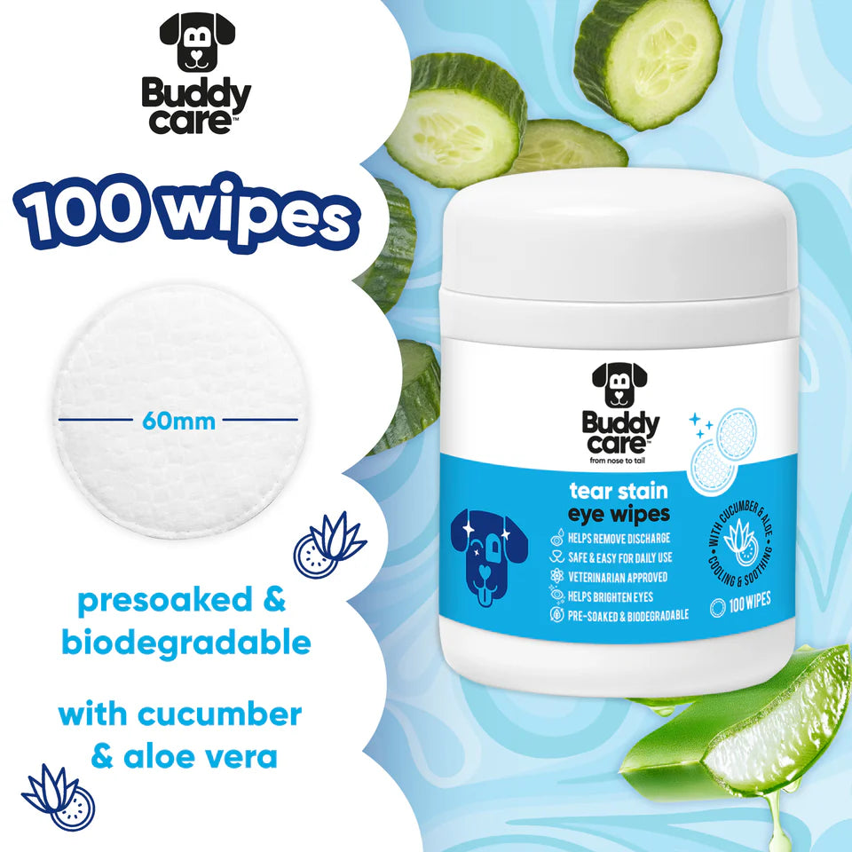 Buddycare Dog Tear Stain Wipes (100ct)