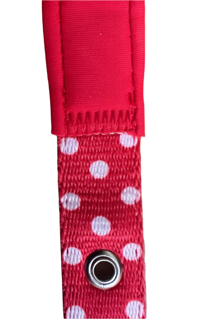 Polka Dot Nylon Collar Red Medium