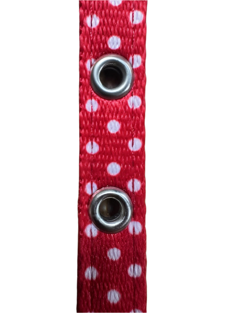 Polka Dot Nylon Collar Red Small