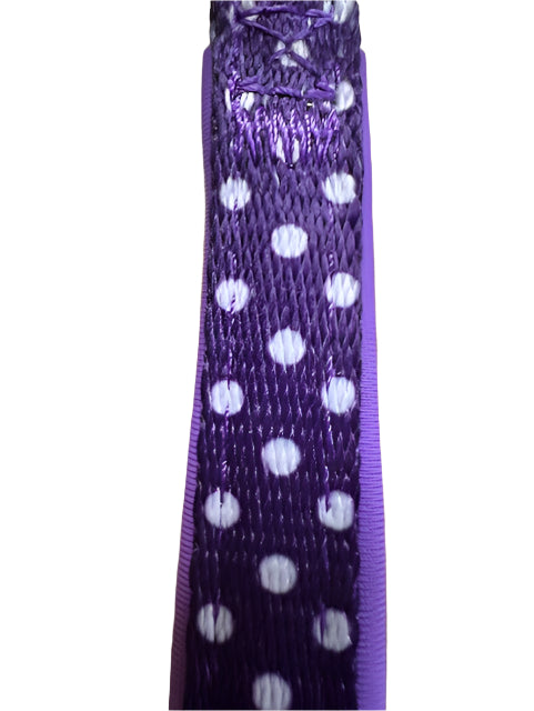 Polka Dot Nylon Collar Purple Small