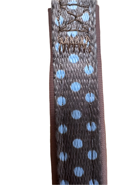 Polka Dot Nylon Collar Brown Small