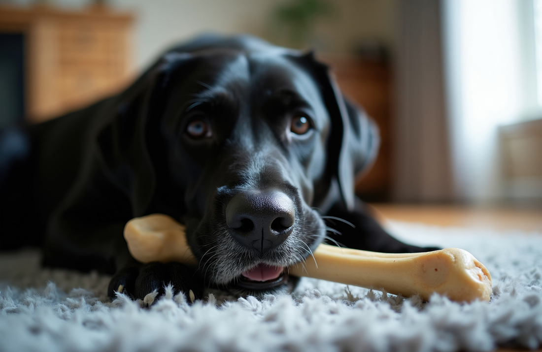 Dog chewing