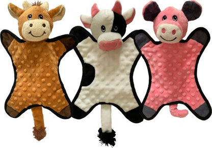 Flattie Farm Animal Dog Toy