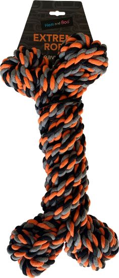 Loop Rope Toy With Bone Super Heavy Rope Bone Shape Toy 40cm – ePaws Pet Supplies
