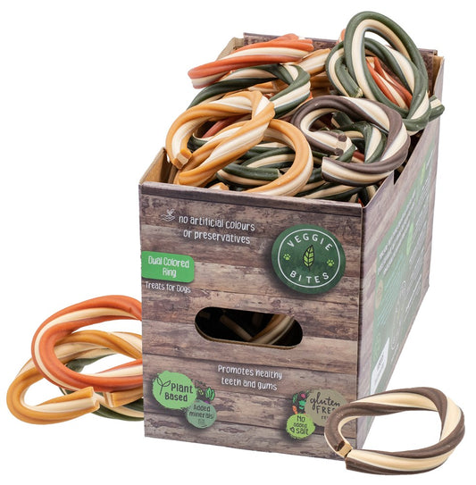 Veggie Bites Coloured Ring 1.6kgs (approx 44 pieces) NEW