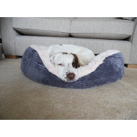 Jumbo Cord/Plush Grey Bed 25"