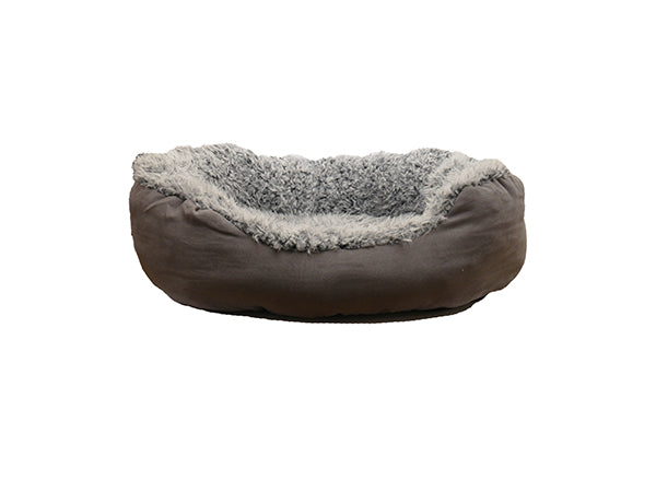 25" Grey Lion Suede Plush Bed