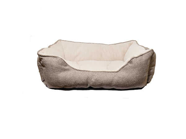 Luxury Truffle Plush Square Cushioned Dog Bed 46cm