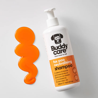 Buddy Care Dog Shampoo - Fox Poo Neutralising Dog Shampoo - 500ml / 16.9 fl oz