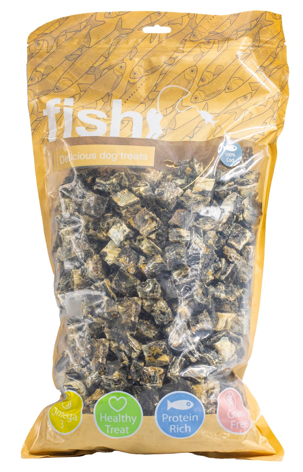 100% Cod Fish Skin Cubes