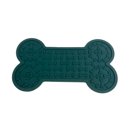 Pet Lick Mats-Silicone Bone Small Blue