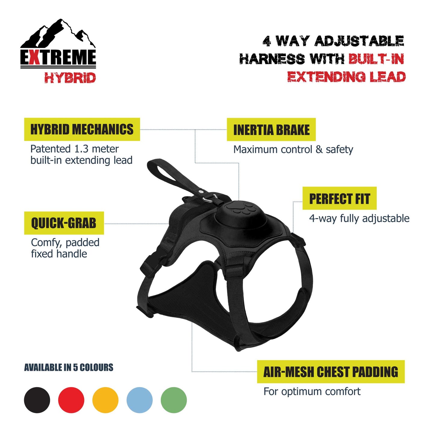 Ancol Extreme Hybrid Harness Aqua Blue