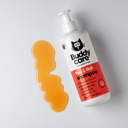 Buddycare Cat Shampoo - Flea & Tick - 500ml / 16.9 fl oz