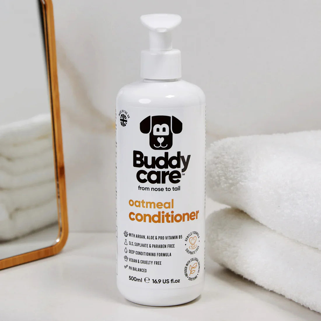 Buddy Care Dog Conditioner - Oatmeal - 500ml / 16.9 fl oz