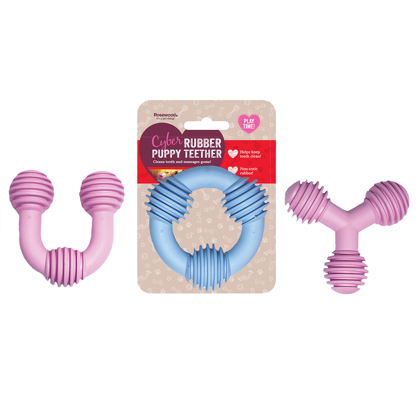 Cyber Rubber Puppy Teether - Assorted Shapes