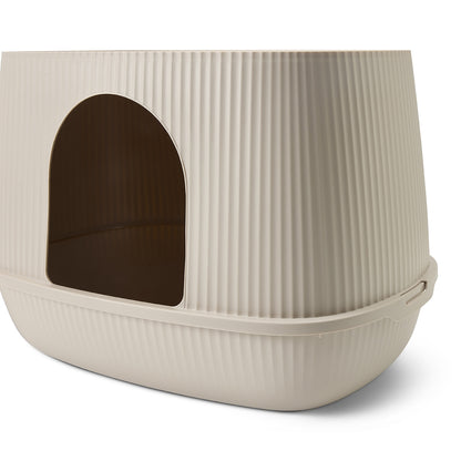 Savic Moona Covered Cat Litter Tray- Mocha