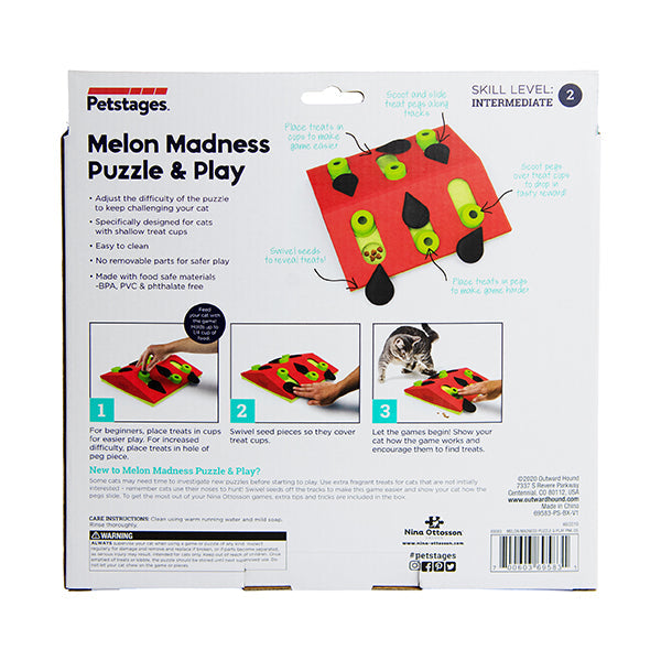 Nina Ottoson Melon Madness Puzzle & Play Cat Enrichment Toy