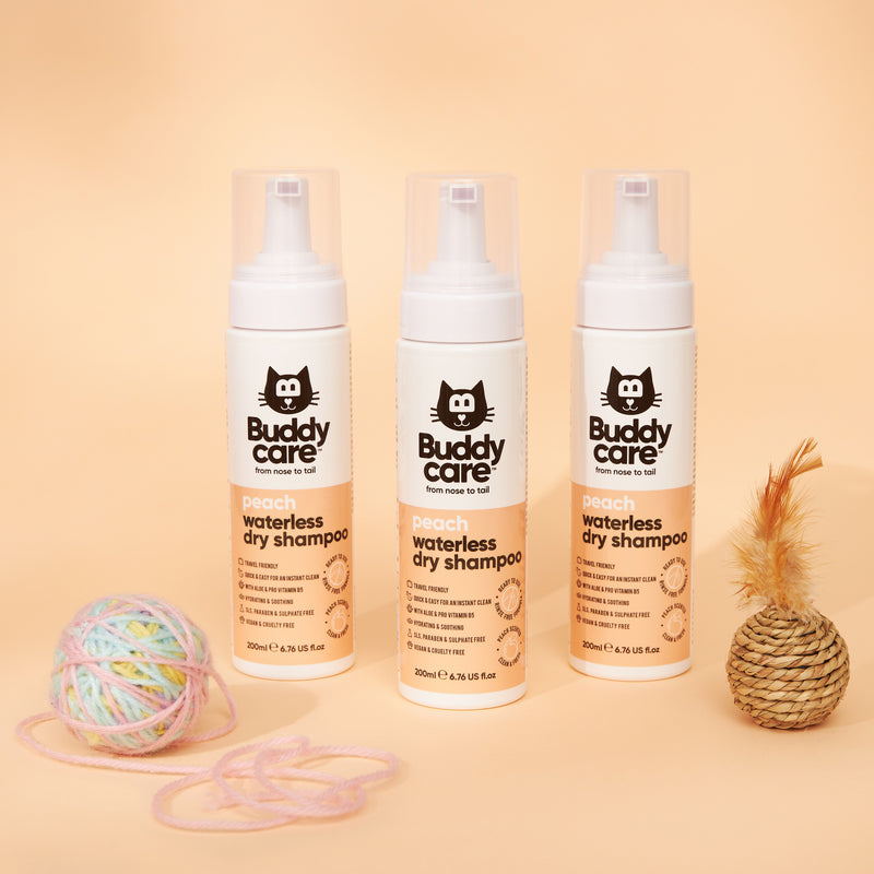 Buddycare Waterless Dry Cat Shampoo - Peach - 200ml / 6.76 fl oz