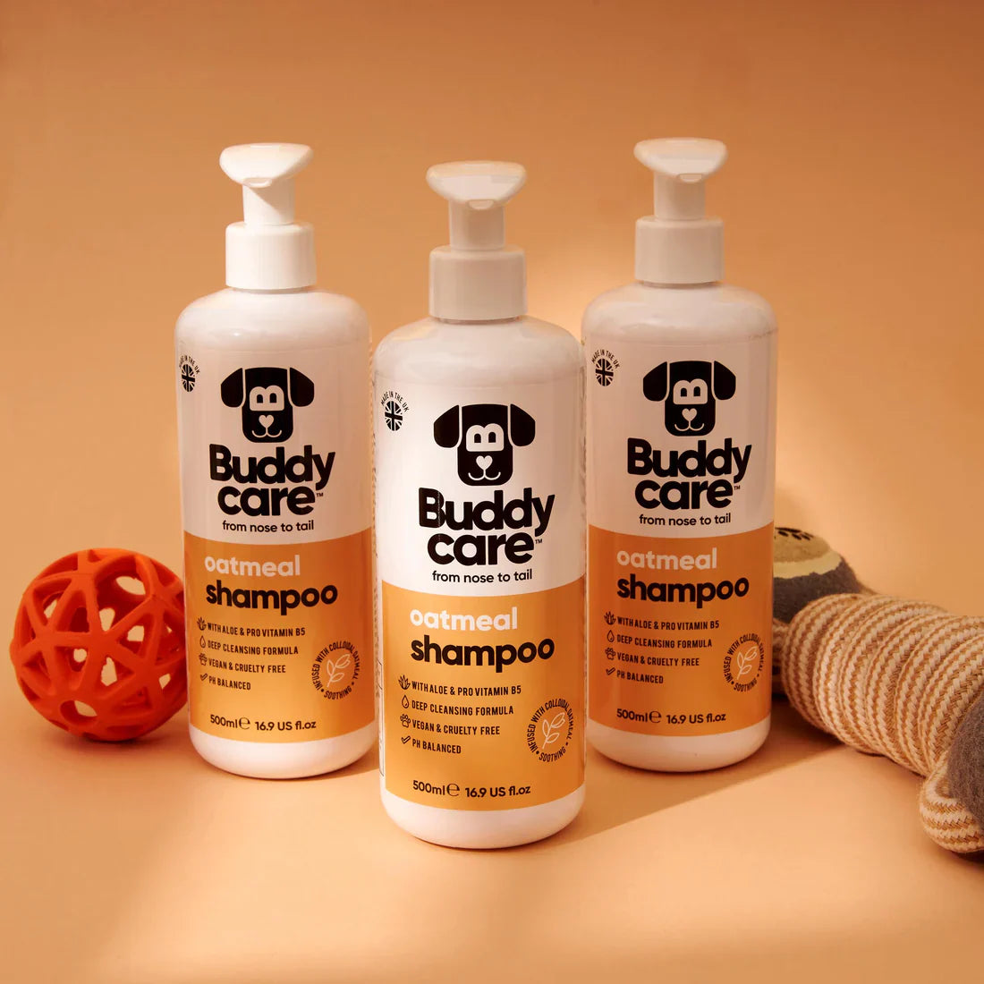 Buddy Care Dog Shampoo - Oatmeal - 500ml / 16.9 fl oz