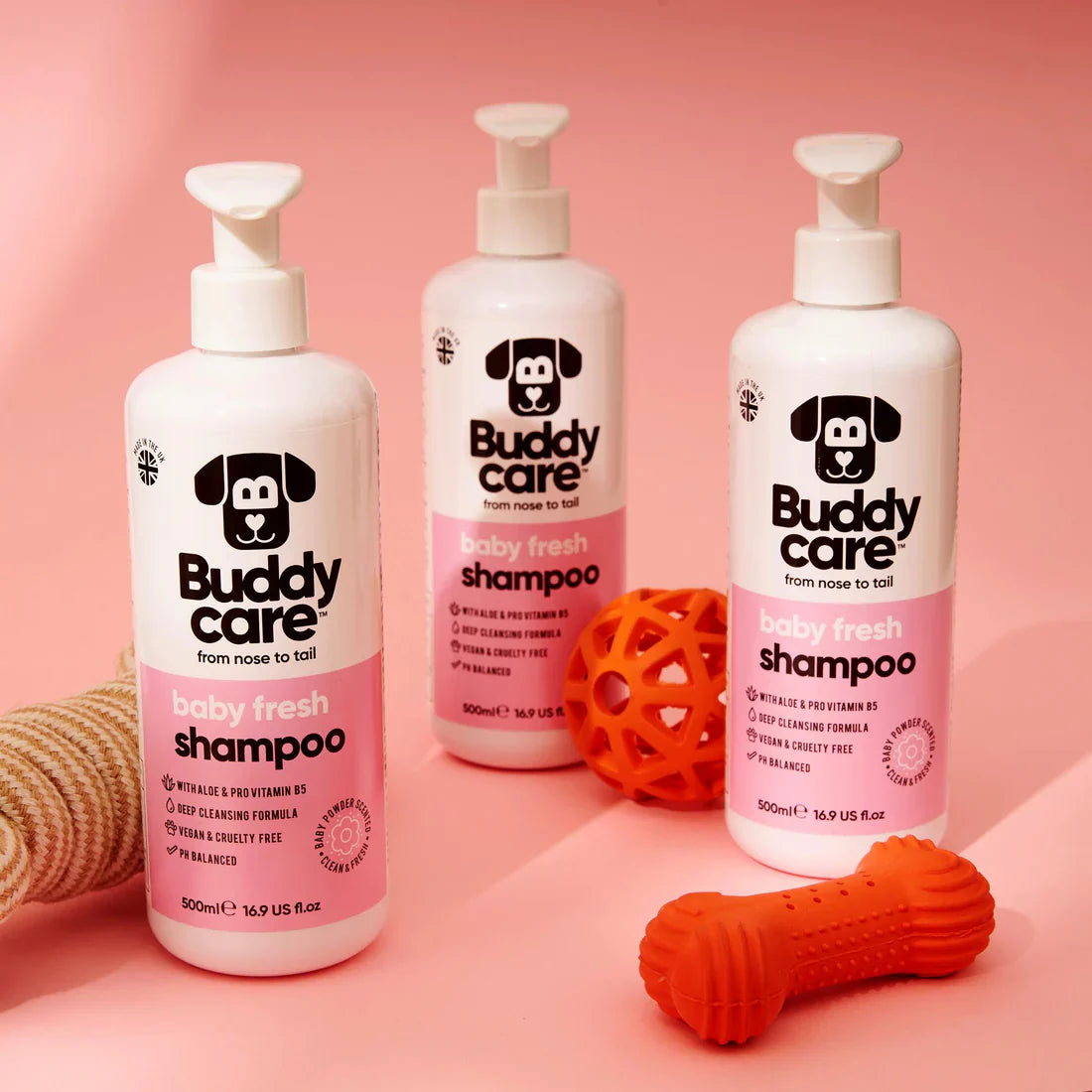 Buddy Care Dog Shampoo - Baby Fresh - 500ml / 16.9 fl oz