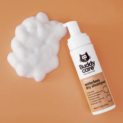 Buddycare Waterless Dry Cat Shampoo - Peach - 200ml / 6.76 fl oz