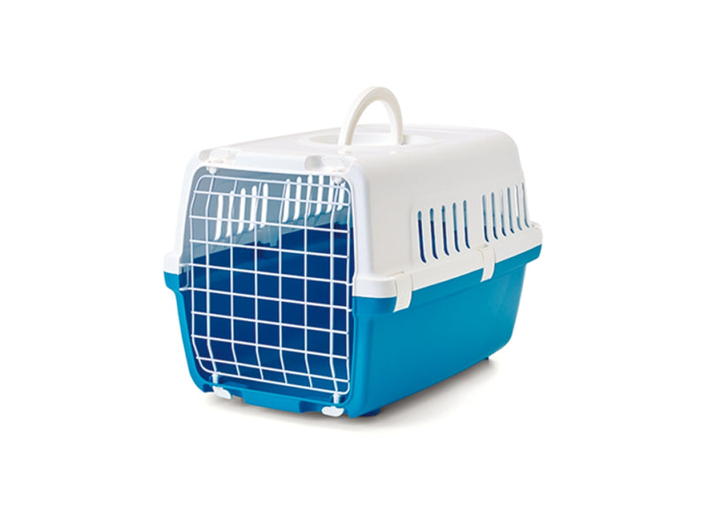 Savic Blue Pet Carrier 5kg - Zephos (Metal Door)