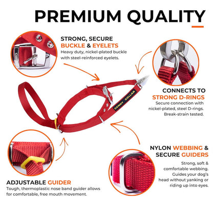 Canny Collar No-Pull Dog Headcollar - Red – Size 4