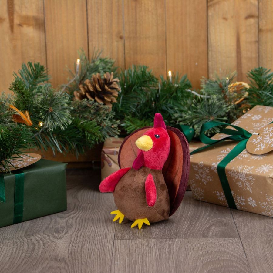 Tina Turkey Christmas Plush Dog Toy
