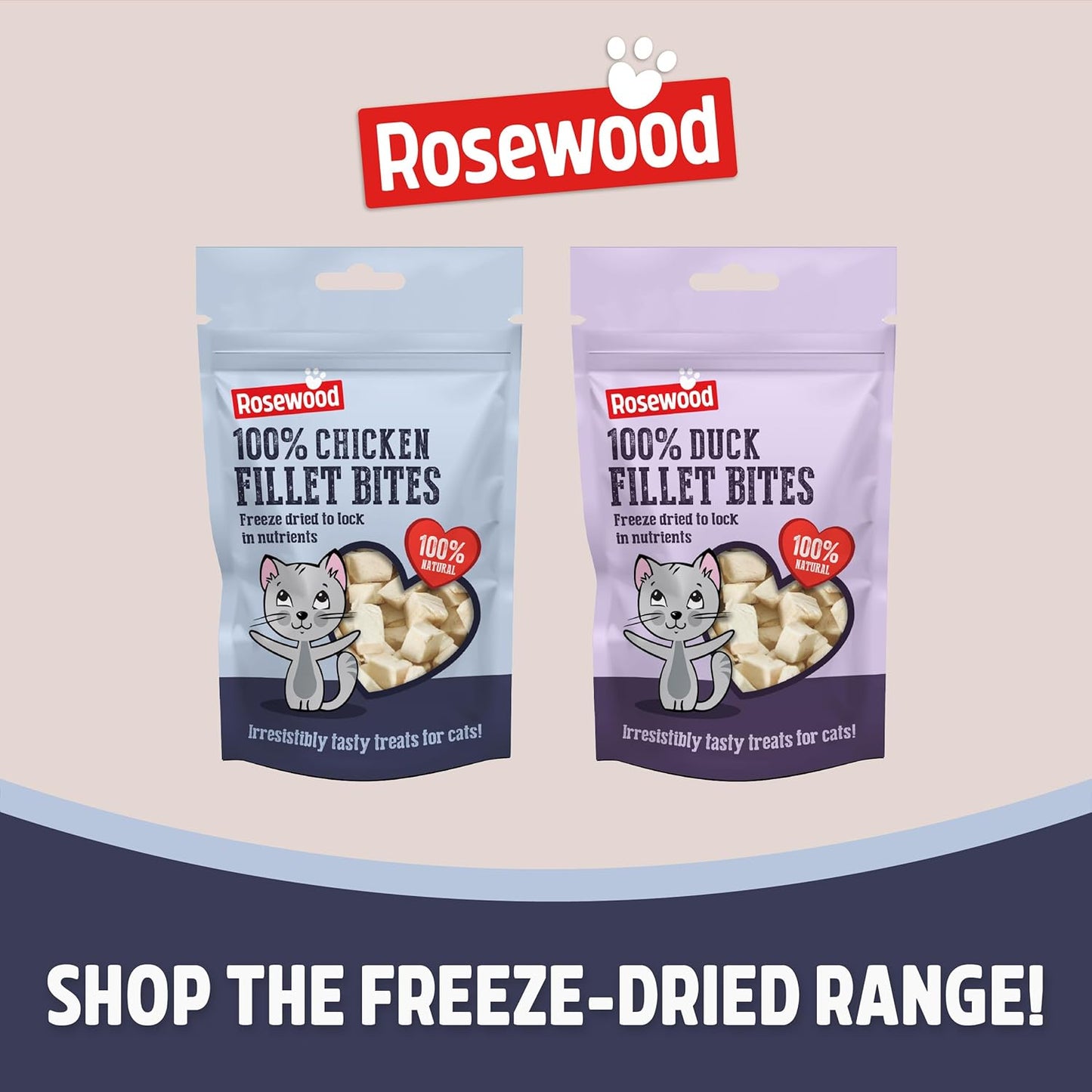 Rosewood Freeze Dried Chicken Bites for Cats 15g