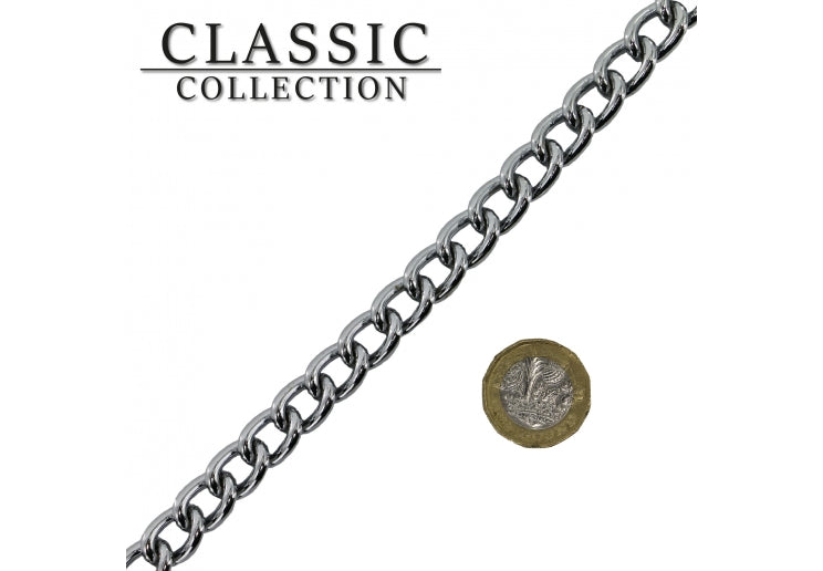 36" Black Heavy Chain Lead With Trigger